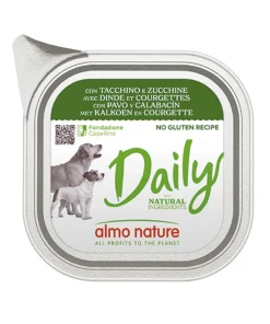 ALMO NATURE CANE DAILYMENU CON TACCHINO E ZUCCHINE DA 100 GR IN VASCHETTA