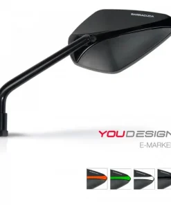 COPPIA INSERTI ALLUMINIO SPECCHIETTI BARRACUDA X VERSION