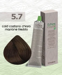 Echos Color – Crema colorante capelli – 5.7 Cold Castano Chiaro Marrone Freddo – 100 ml